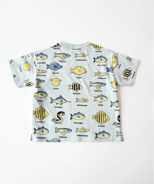 nicohrat（ニコフラート）の「nicohrat/ニコフラート いろんな魚Ｔシャツ（Tシャツ/カットソー・キッズ・サックスブルー/ラベンダー/アイボリー・140cm/130cm/120cm/110cm/100cm/90cm）」の7枚目の写真