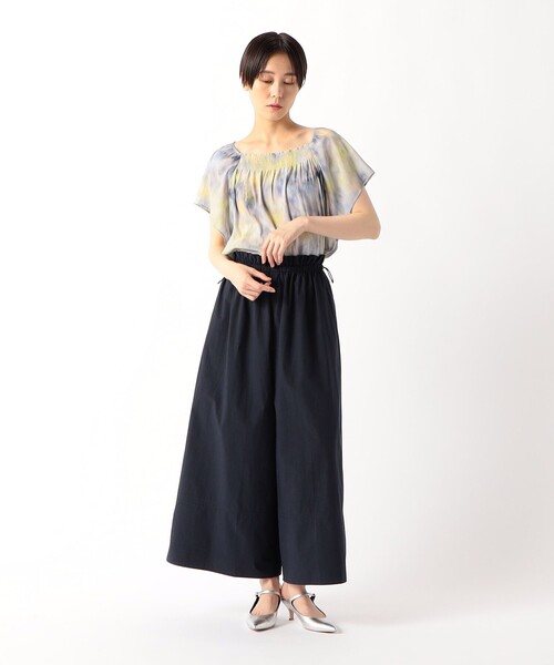 K.T KIYOKO TAKASE（キヨコタカセ）の「コットンタイプライター ギャザーワイドパンツ（その他パンツ・レディース・キャメル・9号）」の9枚目の写真