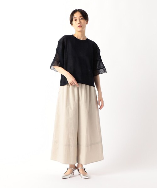 K.T KIYOKO TAKASE（キヨコタカセ）の「コットンタイプライター ギャザーワイドパンツ（その他パンツ・レディース・キャメル・9号）」の11枚目の写真