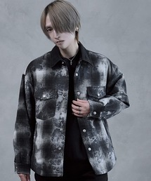 BENUSTA（ベヌスタ）の「『BENUSTA/ベヌスタ』襟切り替えムラ染めジャケット（その他アウター）」