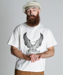 schott(�V���b�g)��Schott/�V���b�g/GLITTER EAGLE COMPACT T-SHIRT/�O���b�^�[ �C�[�O�� �R���p�N�g T�V���c(T�V���c/�J�b�g�\�[)