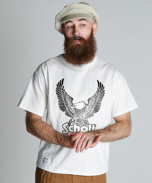Schott(ショット)の「Schott/ショット/GLITTER EAGLE COMPACT T-SHIRT/グリッター イーグル コンパクト Tシャツ(Tシャツ/カットソー・メンズ・ホワイト/ブラック/ネイビー・2XL/XL/L/M)」の2枚目の写真