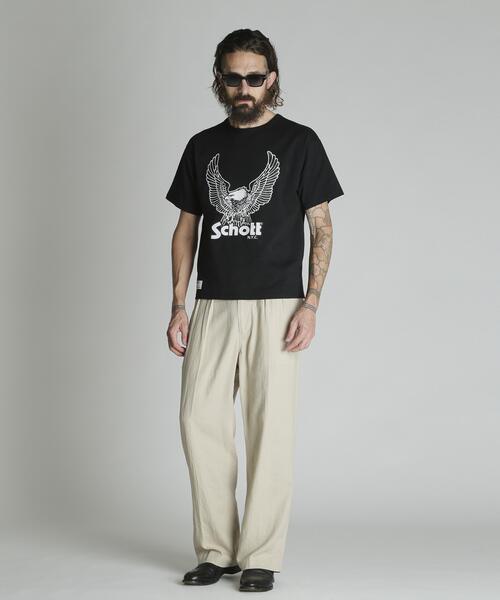 Schott(ショット)の「Schott/ショット/GLITTER EAGLE COMPACT T-SHIRT/グリッター イーグル コンパクト Tシャツ(Tシャツ/カットソー・メンズ・ホワイト/ブラック/ネイビー・2XL/XL/L/M)」の22枚目の写真