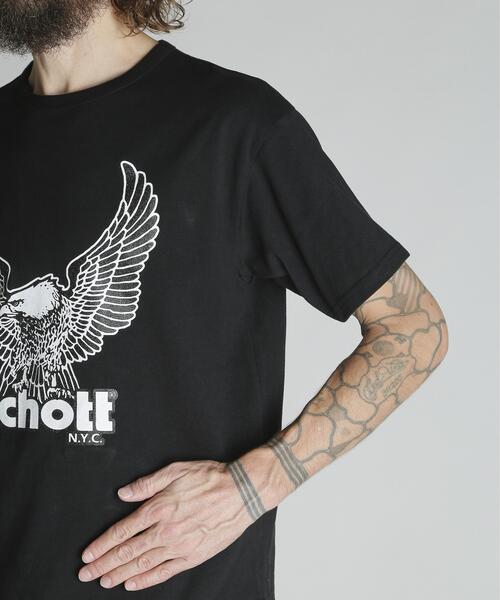 Schott(ショット)の「Schott/ショット/GLITTER EAGLE COMPACT T-SHIRT/グリッター イーグル コンパクト Tシャツ(Tシャツ/カットソー・メンズ・ホワイト/ブラック/ネイビー・2XL/XL/L/M)」の7枚目の写真