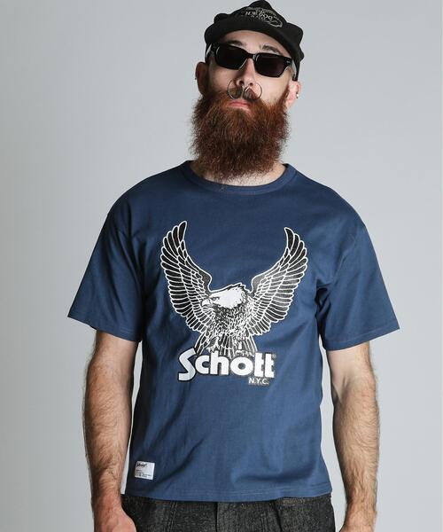 Schott(ショット)の「Schott/ショット/GLITTER EAGLE COMPACT T-SHIRT/グリッター イーグル コンパクト Tシャツ(Tシャツ/カットソー・メンズ・ホワイト/ブラック/ネイビー・2XL/XL/L/M)」の14枚目の写真