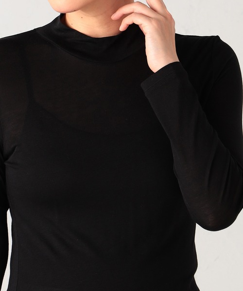 GALLORIA（ギャローリア）の「【吸湿発熱】シアーＴシャツ（Tシャツ/カットソー・レディース・ブラック/オフホワイト・L/LL/M/S）」の9枚目の写真