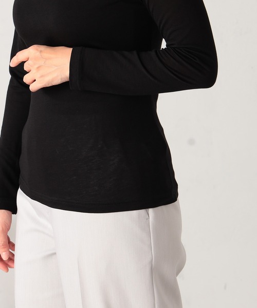 GALLORIA（ギャローリア）の「【吸湿発熱】シアーＴシャツ（Tシャツ/カットソー・レディース・ブラック/オフホワイト・L/LL/M/S）」の10枚目の写真