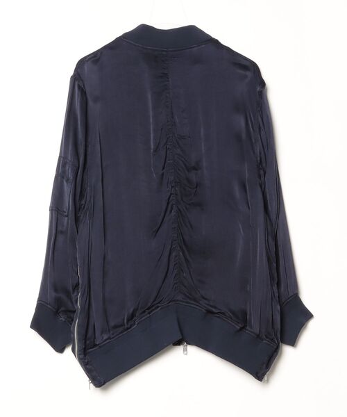 DOUBLE STANDARD CLOTHING（ダブルスタンダードクロージング）の「サテンワッシャーブルゾン（ブルゾン・レディース・カーキ/ネイビー・FREE）」の3枚目の写真