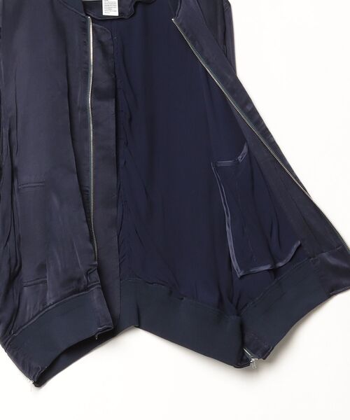 DOUBLE STANDARD CLOTHING（ダブルスタンダードクロージング）の「サテンワッシャーブルゾン（ブルゾン・レディース・カーキ/ネイビー・FREE）」の4枚目の写真