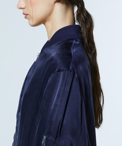 DOUBLE STANDARD CLOTHING（ダブルスタンダードクロージング）の「サテンワッシャーブルゾン（ブルゾン・レディース・カーキ/ネイビー・FREE）」の10枚目の写真