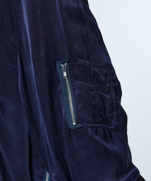 DOUBLE STANDARD CLOTHING（ダブルスタンダードクロージング）の「サテンワッシャーブルゾン（ブルゾン・レディース・カーキ/ネイビー・FREE）」の12枚目の写真