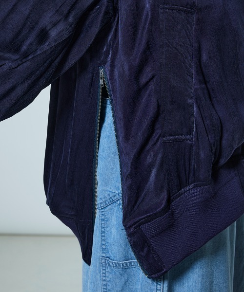DOUBLE STANDARD CLOTHING（ダブルスタンダードクロージング）の「サテンワッシャーブルゾン（ブルゾン・レディース・カーキ/ネイビー・FREE）」の16枚目の写真