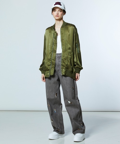 DOUBLE STANDARD CLOTHING（ダブルスタンダードクロージング）の「サテンワッシャーブルゾン（ブルゾン・レディース・カーキ/ネイビー・FREE）」の19枚目の写真