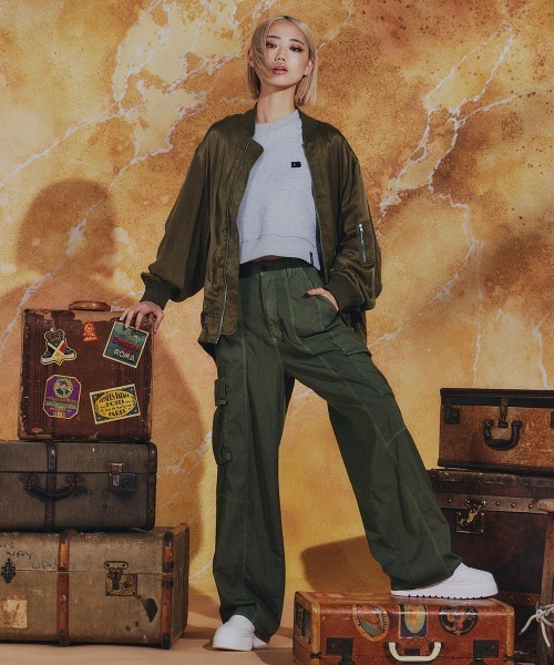 DOUBLE STANDARD CLOTHING（ダブルスタンダードクロージング）の「サテンワッシャーブルゾン（ブルゾン・レディース・カーキ/ネイビー・FREE）」の21枚目の写真