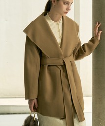 DESIGNWORKS（デザインワークス）の「ダブルフェイスハーフ丈コート（ステンカラーコート）」