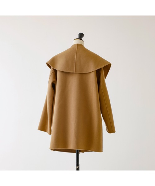 DESIGNWORKS（デザインワークス）の「ダブルフェイスハーフ丈コート（ステンカラーコート・レディース・キャメル・38）」の13枚目の写真