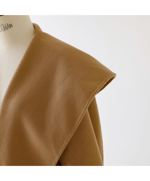 DESIGNWORKS（デザインワークス）の「ダブルフェイスハーフ丈コート（ステンカラーコート・レディース・キャメル・38）」の14枚目の写真