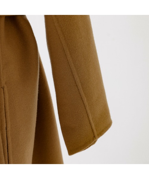 DESIGNWORKS（デザインワークス）の「ダブルフェイスハーフ丈コート（ステンカラーコート・レディース・キャメル・38）」の15枚目の写真