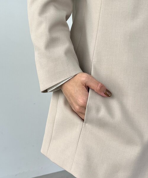 CAPRICIEUX LE'MAGE（カプリシューレマージュ）の「【再販】〈C.L〉スリットスリーブジャケット（テーラードジャケット・レディース・ブラック/ベージュ・FREE）」の12枚目の写真