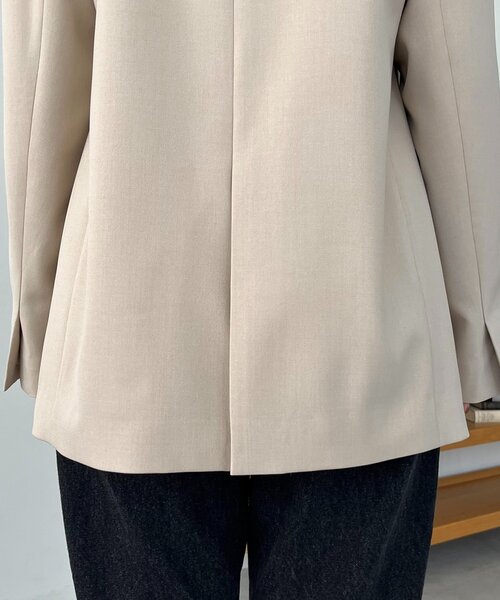 CAPRICIEUX LE'MAGE（カプリシューレマージュ）の「【再販】〈C.L〉スリットスリーブジャケット（テーラードジャケット・レディース・ブラック/ベージュ・FREE）」の16枚目の写真
