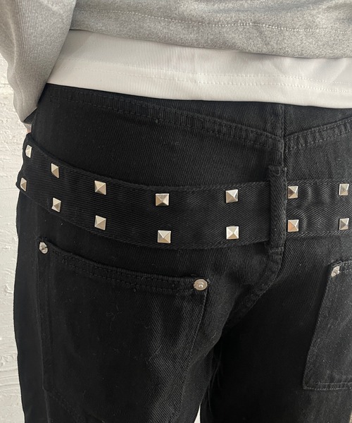 ROGER AND RAW(ロジャーアンドロウ)の「スタッズベルトカーブパンツ(その他パンツ・レディース・ホワイト/ブラック・FREE/LARGE)」の20枚目の写真