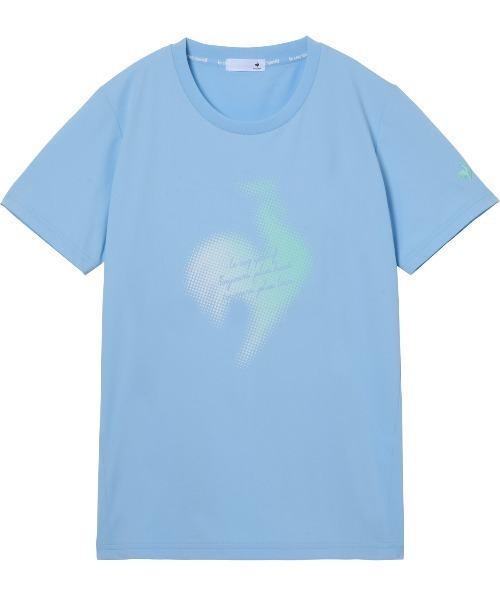 le coq sportif(ルコックスポルティフ)の「【ルコックスポルティフ】吸汗速乾/ストレッチ/UVカット/遮熱ヘランカ半袖Tシャツ(Tシャツ/カットソー・レディース・ブルー/ネイビー/ピンク/ホワイト・S/M/L/XL)」の16枚目の写真
