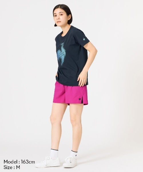 le coq sportif(ルコックスポルティフ)の「【ルコックスポルティフ】吸汗速乾/ストレッチ/UVカット/遮熱ヘランカ半袖Tシャツ(Tシャツ/カットソー・レディース・ブルー/ネイビー/ピンク/ホワイト・S/M/L/XL)」の11枚目の写真