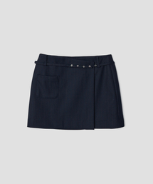 MINI WRAP SKIRT NAVY