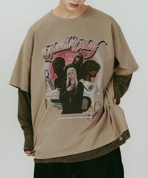 Knuth Marf（クヌースマーフ）の「【Knuth Marf】AI future layered t-shirt　クヌースマーフ（Tシャツ/カットソー・レディース・グレー/ブラック/ベージュ・FREE）」の3枚目の写真