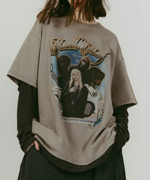 Knuth Marf（クヌースマーフ）の「【Knuth Marf】AI future layered t-shirt　クヌースマーフ（Tシャツ/カットソー・レディース・グレー/ブラック/ベージュ・FREE）」の2枚目の写真