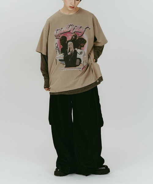 Knuth Marf（クヌースマーフ）の「【Knuth Marf】AI future layered t-shirt　クヌースマーフ（Tシャツ/カットソー・レディース・グレー/ブラック/ベージュ・FREE）」の10枚目の写真