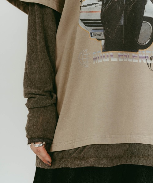Knuth Marf（クヌースマーフ）の「【Knuth Marf】AI future layered t-shirt　クヌースマーフ（Tシャツ/カットソー・レディース・グレー/ブラック/ベージュ・FREE）」の13枚目の写真