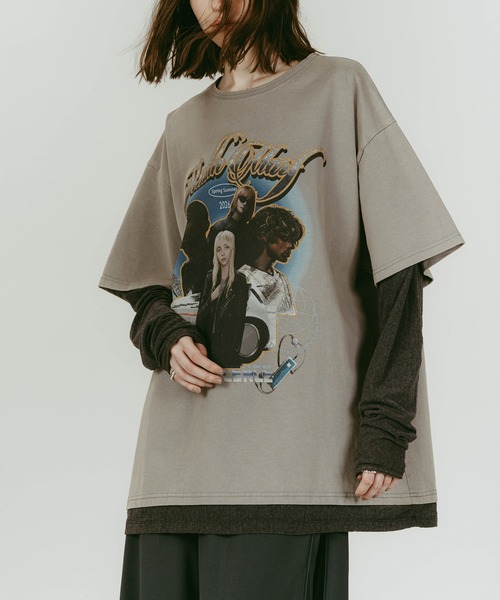 Knuth Marf（クヌースマーフ）の「【Knuth Marf】AI future layered t-shirt　クヌースマーフ（Tシャツ/カットソー・レディース・グレー/ブラック/ベージュ・FREE）」の5枚目の写真
