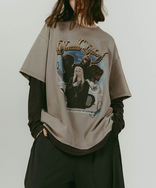 Knuth Marf（クヌースマーフ）の「【Knuth Marf】AI future layered t-shirt　クヌースマーフ（Tシャツ/カットソー・レディース・グレー/ブラック/ベージュ・FREE）」の6枚目の写真