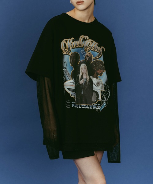 Knuth Marf（クヌースマーフ）の「【Knuth Marf】AI future layered t-shirt　クヌースマーフ（Tシャツ/カットソー・レディース・グレー/ブラック/ベージュ・FREE）」の4枚目の写真