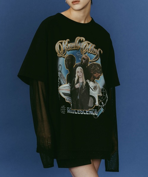 Knuth Marf（クヌースマーフ）の「【Knuth Marf】AI future layered t-shirt　クヌースマーフ（Tシャツ/カットソー・レディース・グレー/ブラック/ベージュ・FREE）」の7枚目の写真