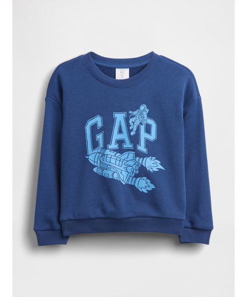 GAP(ギャップ)の「babyGap リラックスフィット フレンチテリー グラフィック スウェットシャツ(スウェット・キッズ・ブルー/グリーン/イエロー/オレンジ・100cm/105cm/110cm/90cm/95cm/80cm/70cm)」の1枚目の写真