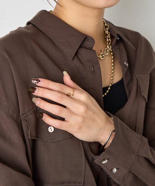 Jena espace merveilleux（ジェナ　エスパスメルヴェイユ）の「《さわ企画》【 WEB限定】ステンレス ボールリング（リング・レディース・シルバー/ゴールド・FREE）」の7枚目の写真