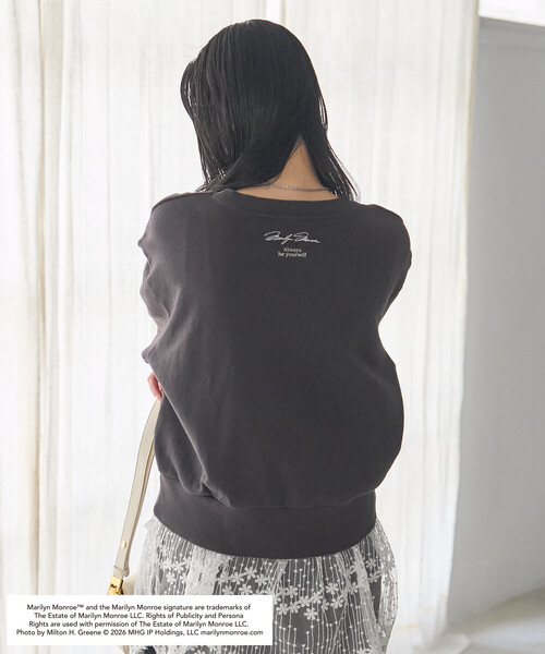 FREAK'S STORE(フリークスストア)の「マリリン・モンロー PHOTO PRINT SWEAT SHIRT/ マリリン・モンロー フォトプリント スウェット(スウェット・レディース・チャコール/ライトグレー・フリ-)」の9枚目の写真