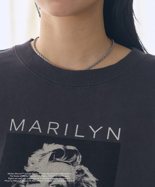 FREAK'S STORE(フリークスストア)の「マリリン・モンロー PHOTO PRINT SWEAT SHIRT/ マリリン・モンロー フォトプリント スウェット(スウェット・レディース・チャコール/ライトグレー・フリ-)」の16枚目の写真