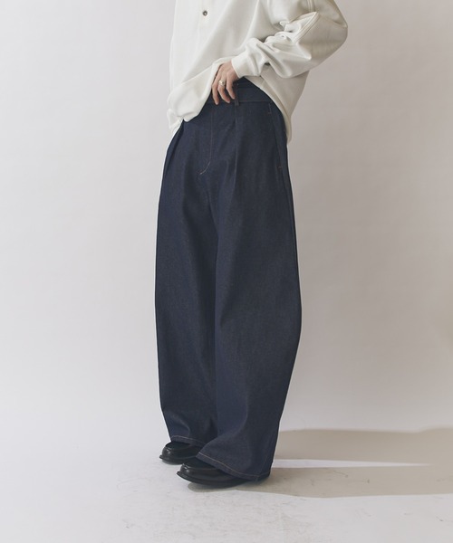 Lui's(ルイス)の「13.5ozリジット Balloon Curve デニムパンツ(デニムパンツ・メンズ・インディゴブルー/ブラック・S/M)」の16枚目の写真