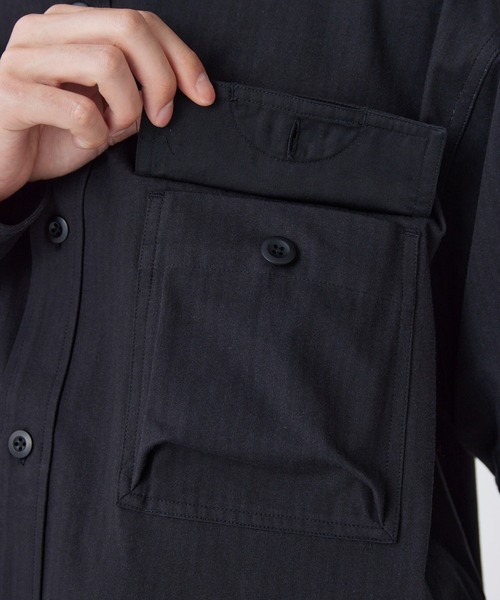 Snow Peak（スノーピーク）の「Snow Peak / TAKIBI Herringbone Shirt Jacket ヘリンボーンシャツジャケット（シャツ/ブラウス・メンズ・ホワイト/ブラック/アーミー・M/S/XL/L）」の15枚目の写真