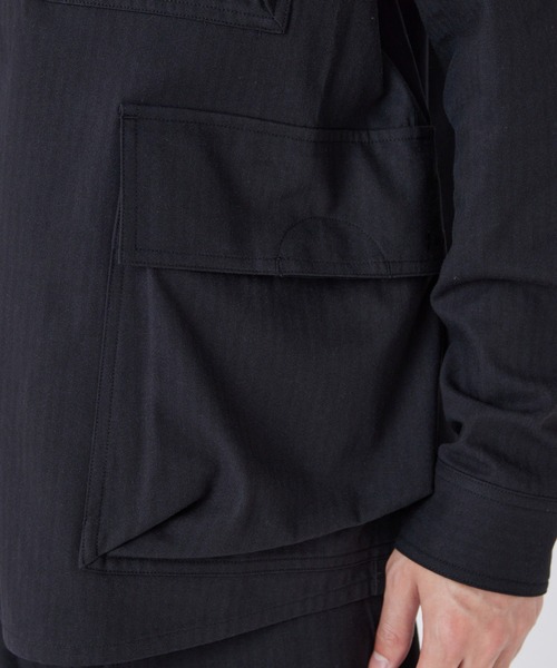 Snow Peak（スノーピーク）の「Snow Peak / TAKIBI Herringbone Shirt Jacket ヘリンボーンシャツジャケット（シャツ/ブラウス・メンズ・ホワイト/ブラック/アーミー・M/S/XL/L）」の14枚目の写真