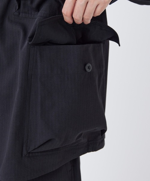 Snow Peak（スノーピーク）の「Snow Peak / TAKIBI Herringbone Shirt Jacket ヘリンボーンシャツジャケット（シャツ/ブラウス・メンズ・ホワイト/ブラック/アーミー・M/S/XL/L）」の16枚目の写真