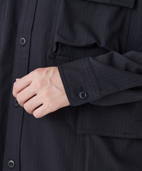 Snow Peak（スノーピーク）の「Snow Peak / TAKIBI Herringbone Shirt Jacket ヘリンボーンシャツジャケット（シャツ/ブラウス・メンズ・ホワイト/ブラック/アーミー・M/S/XL/L）」の17枚目の写真