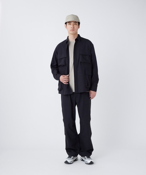 Snow Peak（スノーピーク）の「Snow Peak / TAKIBI Herringbone Shirt Jacket ヘリンボーンシャツジャケット（シャツ/ブラウス・メンズ・ホワイト/ブラック/アーミー・M/S/XL/L）」の6枚目の写真