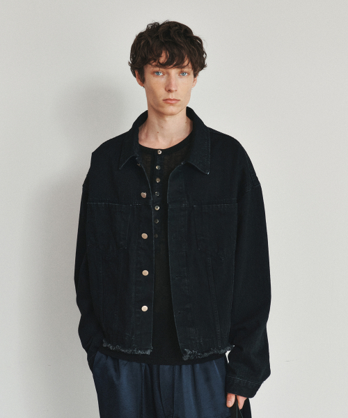 HEUTE(ホイテ)の「HET JAMES DENIM JACKET (BLACK)(デニムジャケット・メンズ・ブラック・M/L)」の1枚目の写真