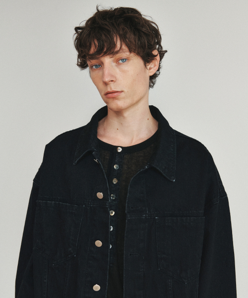HEUTE(ホイテ)の「HET JAMES DENIM JACKET (BLACK)(デニムジャケット・メンズ・ブラック・M/L)」の4枚目の写真