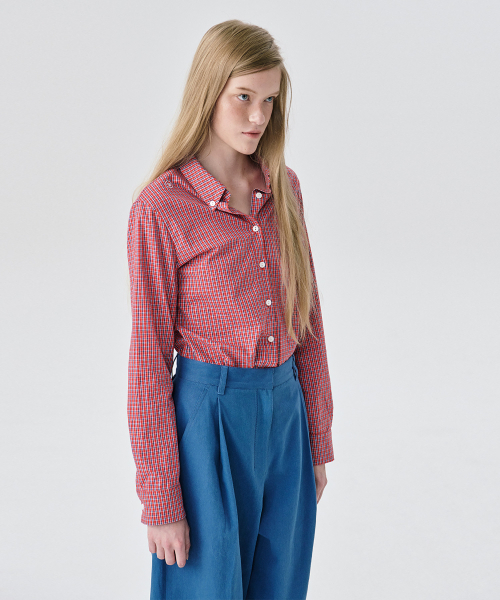 WNDERKAMMER（ブンダーカンマー）の「25 レギュラーフィットシャツ_レッド（シャツ/ブラウス・レディース・その他・S/M）」の2枚目の写真