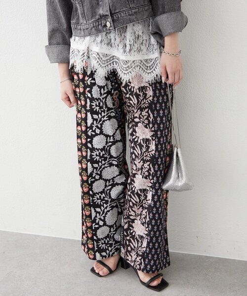 Remind me and forever(リマインドミーアンドフォーエバー)の「【nane】【India series】パッチワークストライプパンツ(その他パンツ・レディース・ブラック・FREE)」の17枚目の写真